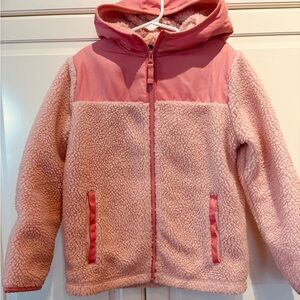 Lands End Sherpa Fleece hooded jacket